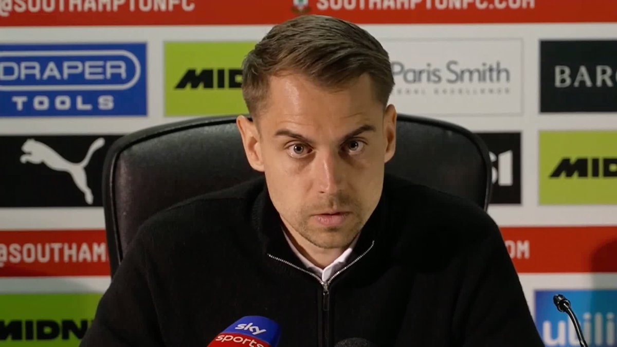 Southampton's Tonda Eckert walked away from his press conference early after being asked if he is a 'cheat' following the Saints' 'spygate' saga that surrounds their play-off clash with Middlesbrough.