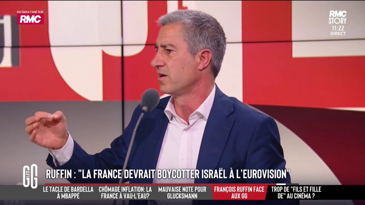 🚨 Pour François Ruffin, Israël à l'Eurovision c'est non, mais l'Iran à la Coupe du monde ? 🗣️ "L'Iran est un pays attaqué, pas un pays qui attaque." #GGRMC