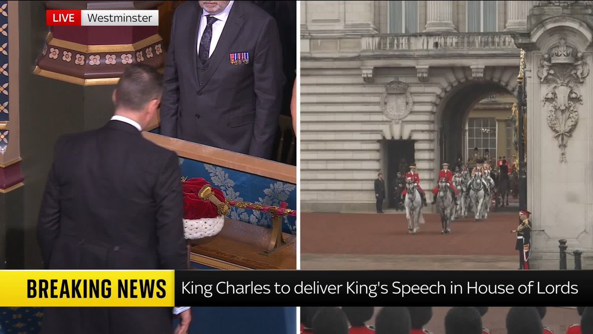BREAKING: The King and Queen have departed Buckingham Palace for the Houses of Parliament ahead of the state opening. Sky's Laura Bundock reports ⬇️ 📺 Sky 501, Virgin 602, Freeview 233 and YouTube