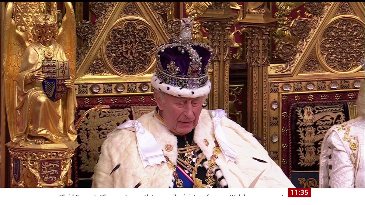 "My government believes that the United Kingdom's economic security depends on raising living standards in every part of the United Kingdom" King Charles unveils the government's planned new laws at the State Opening of Parliament Follow live: