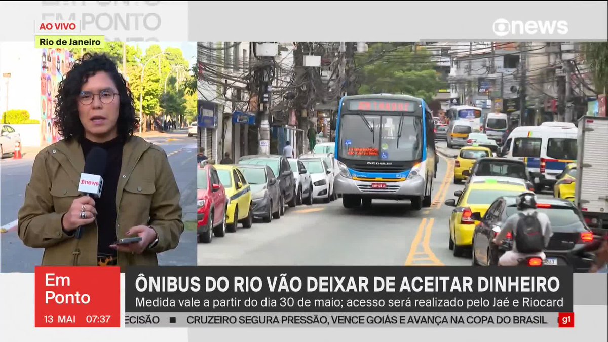 A partir de 30 de maio, os ônibus do Rio de Janeiro deixarão de aceitar pagamentos em dinheiro. Todos os passageiros deverão utilizar cartão de bilhetagem eletrônica. ➡️ Assista à #GloboNews: #GloboNewsEmPonto #RiodeJaneiro #Jae #ônibus