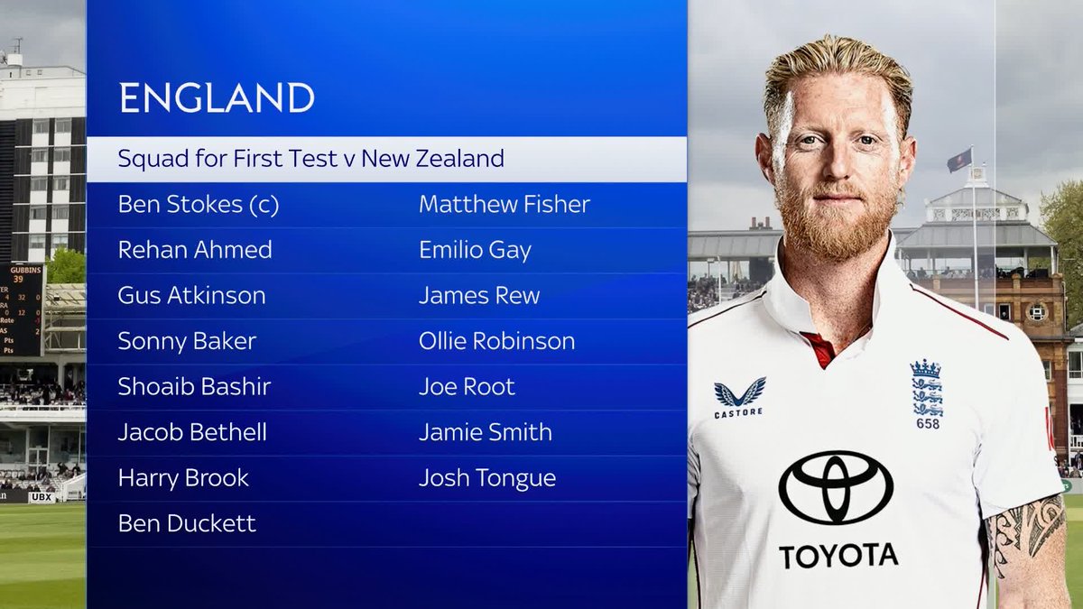 BREAKING: England drop Zak Crawley, recall Ollie Robinson and name three uncapped players in refreshed squad for first New Zealand Test 🚨