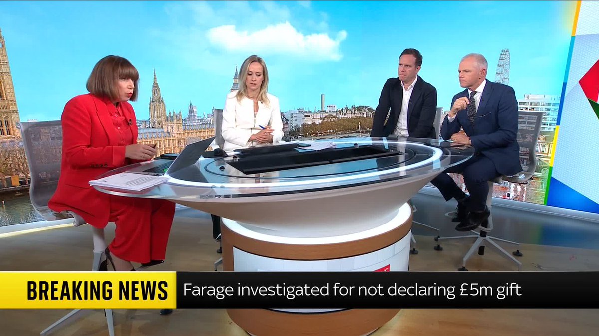 "We had a very terse exchange on this issue" Having spoken to Nigel Farage last week on the £5 Million donation from Billionaire Christopher Harborne, Sky's Beth Rigby says it is now politically 'very difficult' for Farage and there could be 'big consequences'