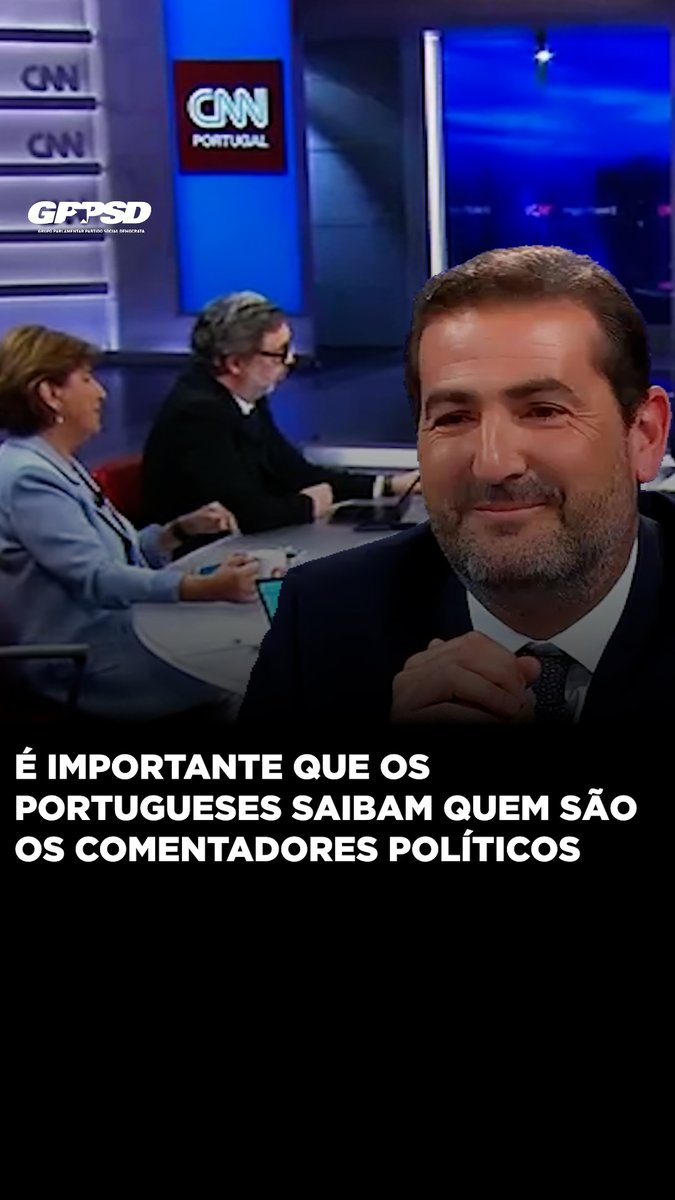 ⚠️🇵🇹📺🗣️ É importante que os Portugueses saibam quem são os comentadores políticos. #portugal #politica #parlamento #psd #gppsd #XVIILegislatura