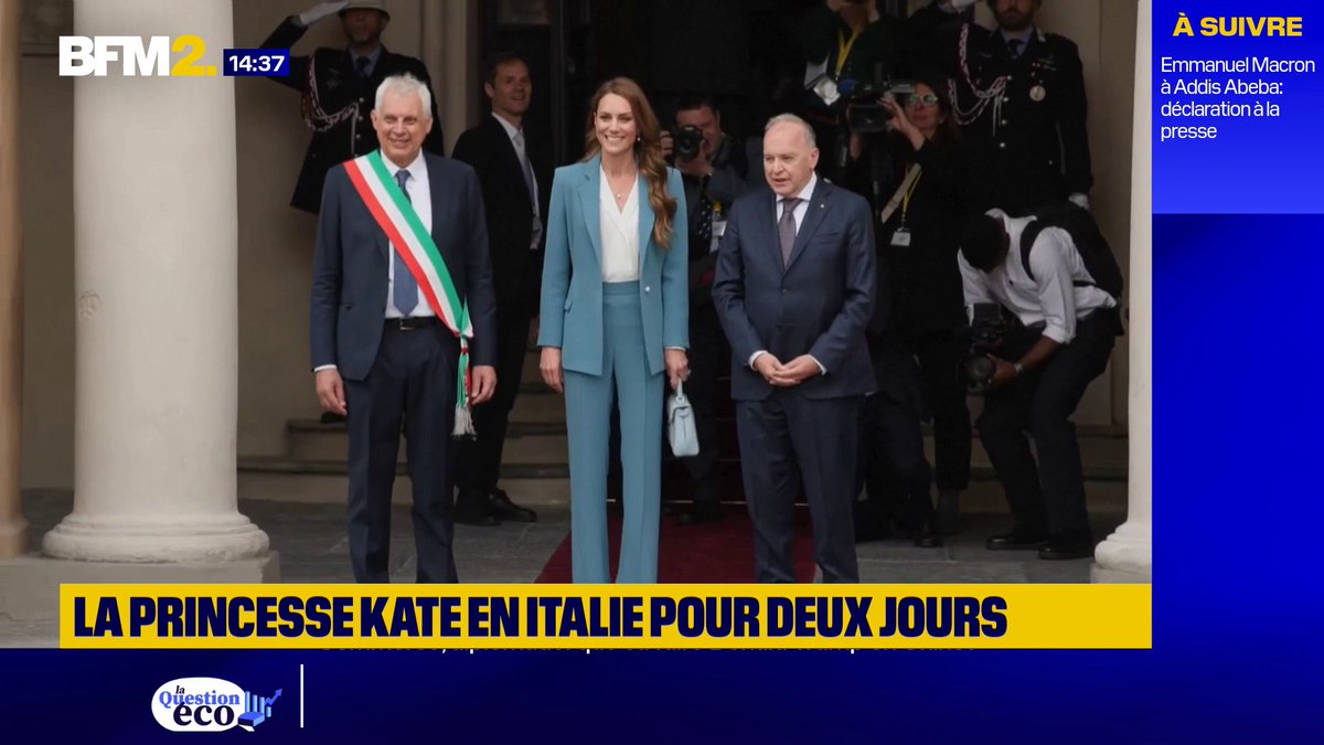 La Princesse de Galles, Kate Middleton, est en Italie pour deux jours, sa première visite officielle à l'étranger depuis plus de 3 ans #BFM2