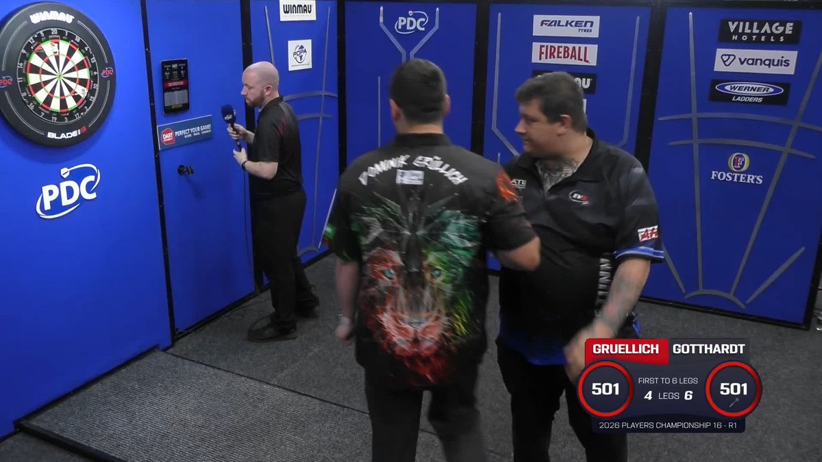 GOTTHARDT KO'S GRUELLICH! Kai Gotthardt beats his German compatriot Dominik Gruellich 6-4 to book his place in round two of #PC16! 📺 #PC16