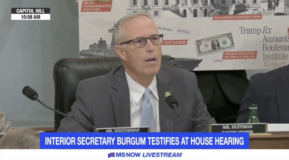 Rep. Huffman: Who is the arch being built for? Burgum: Well, for the American people Rep. Huffman: We're going to build one just a little taller than the one in Pyongyang. Donald Trump was asked this question, and he said this arch is for him.
