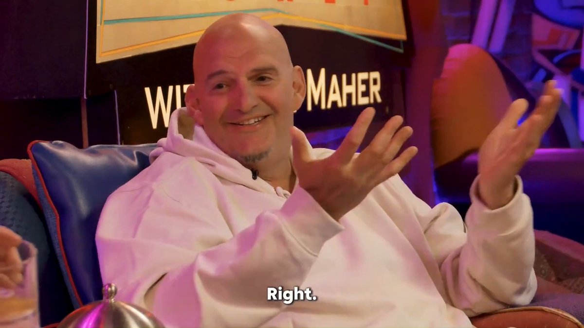 .John Fetterman this week at Club Random with Bill Maher!