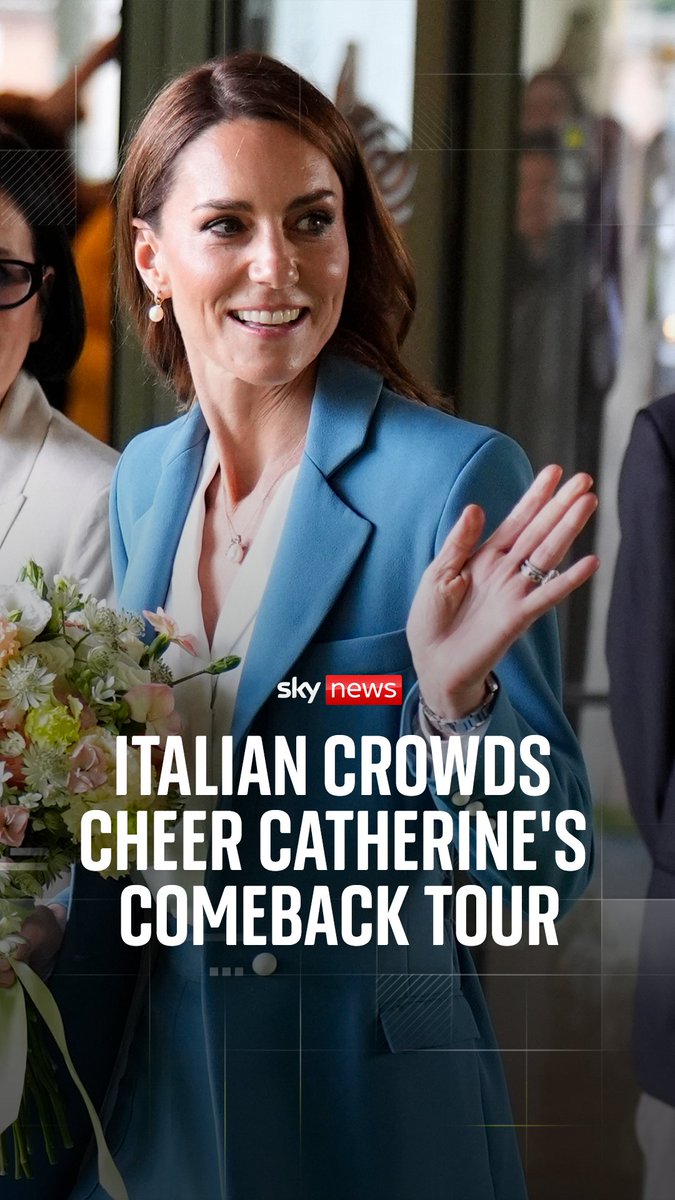 Princess Catherine visited Italy in her first official overseas trip since being treated for cancer. She visited the town of Reggio Emilia in northern Italy