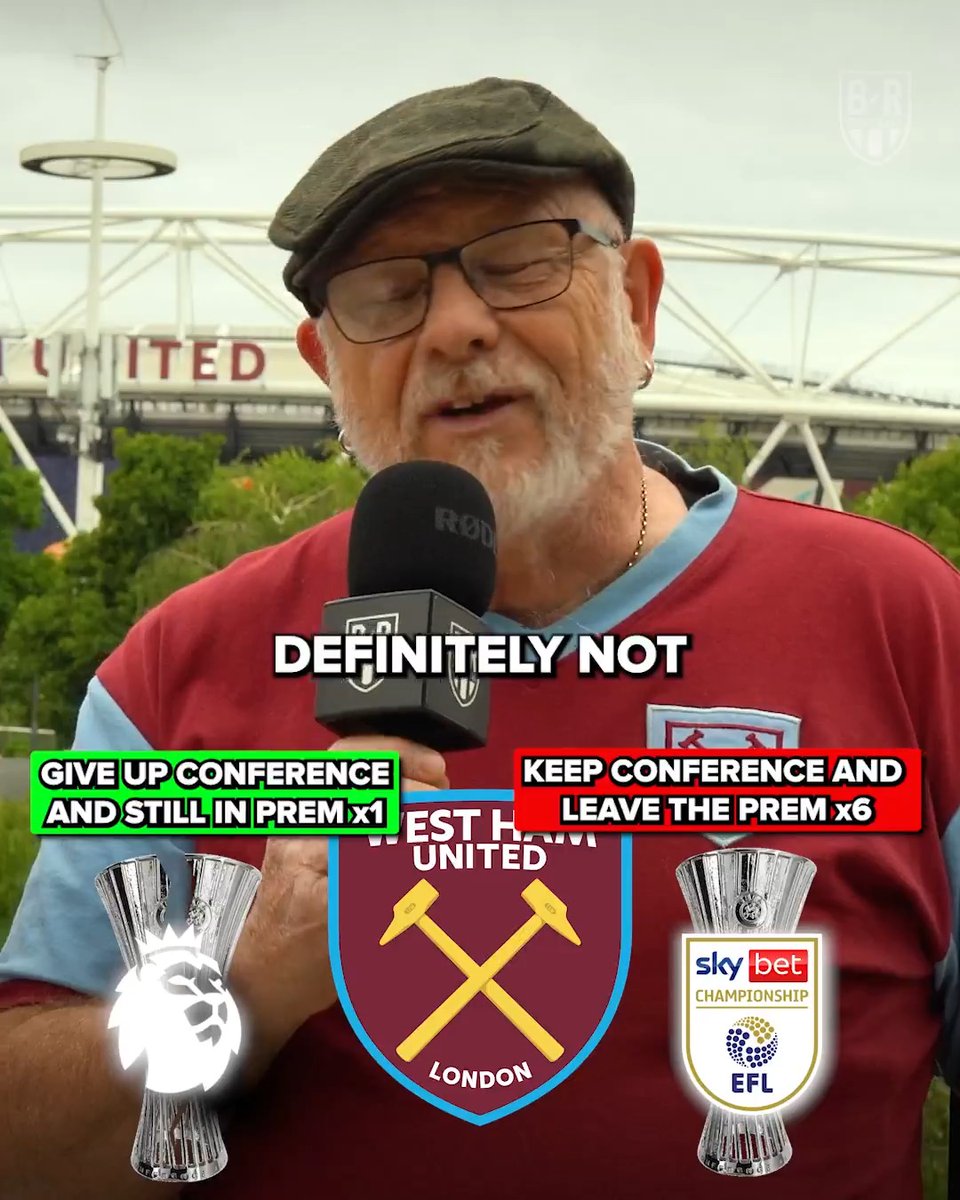 In order to remain in the Premier League, would West Ham fans give up their Conference League title? 🏆 (w/ Miles 🫰🏾🇬🇭)