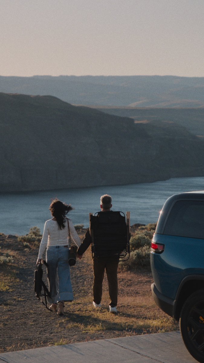 Catch more sunsets with a little help from Rivian Assistant. Available now on all Rivian vehicles. Learn more: