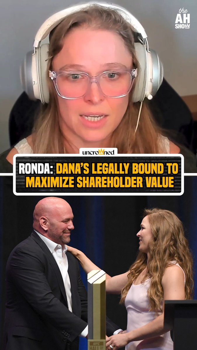 All is good between Ronda and Dana but at the end of the day, business is business 🤝 #HelwaniShow #RouseyCarano