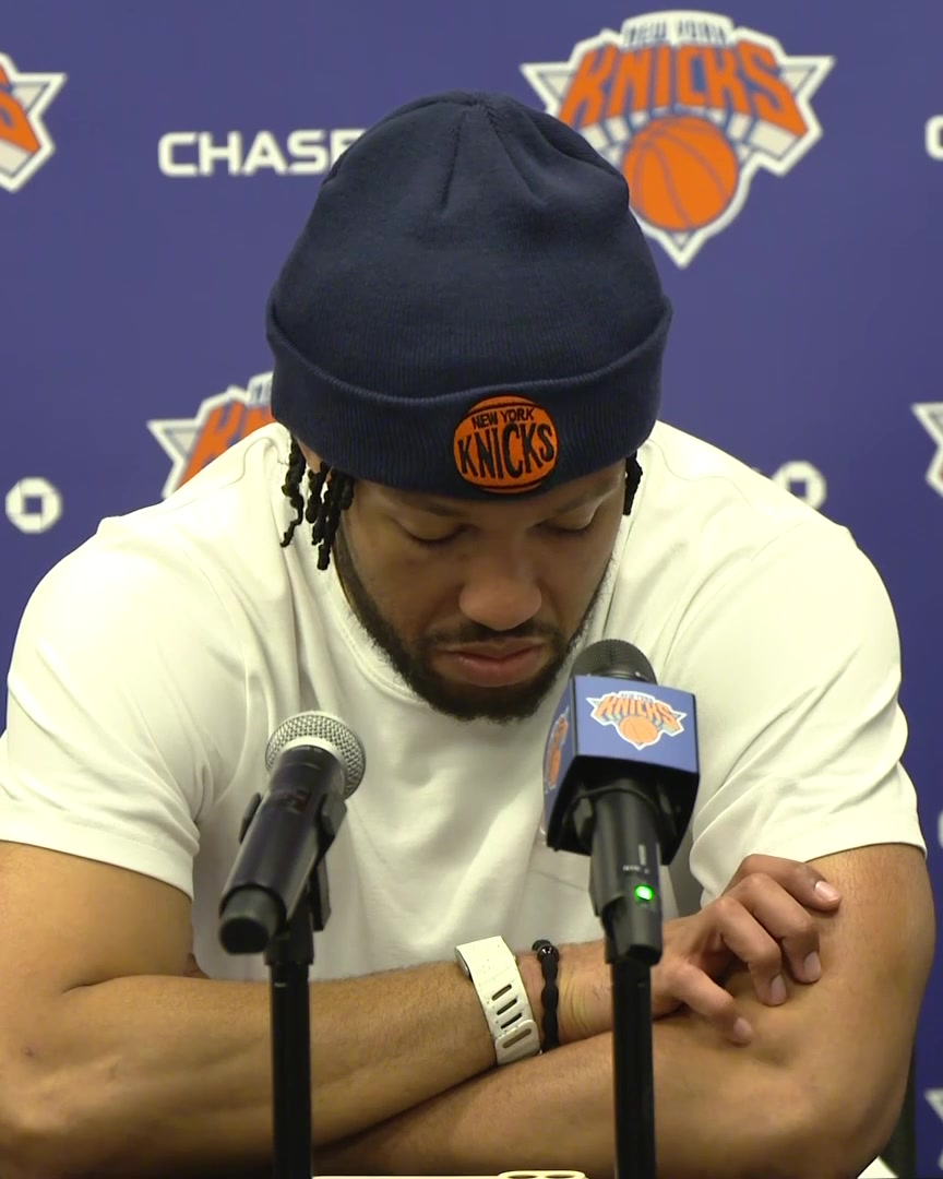 Jalen Brunson is asked what the vibe was for the Knicks after they went down 2-1 to the Hawks: "Was there any concern? No. What was the dialogue? 'Okay, let's do it.' That simple, really."
