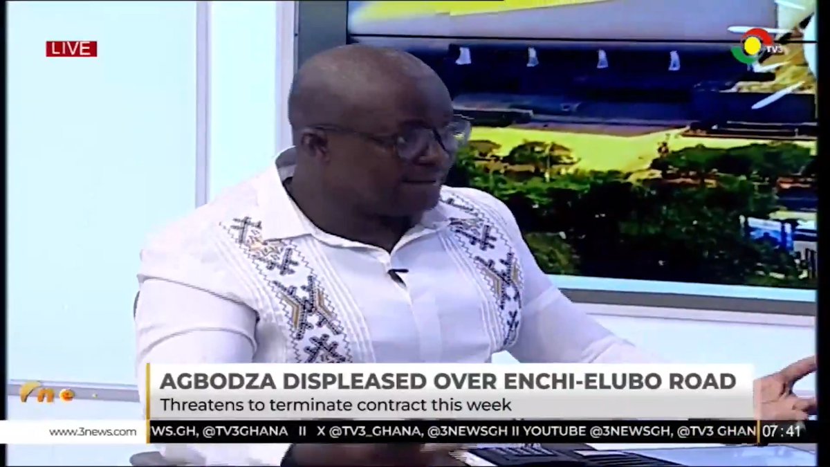 The roads minister touring various road construction sites under the 'Big Push' is just him 'crying fake tears' instead of activating regional authorities to do their job. - Dr Joshua Jebuntie Zaato, Senior Fellow APL/Political Analyst/Senior Lecturer, UG #TV3NewDay #TV3GH