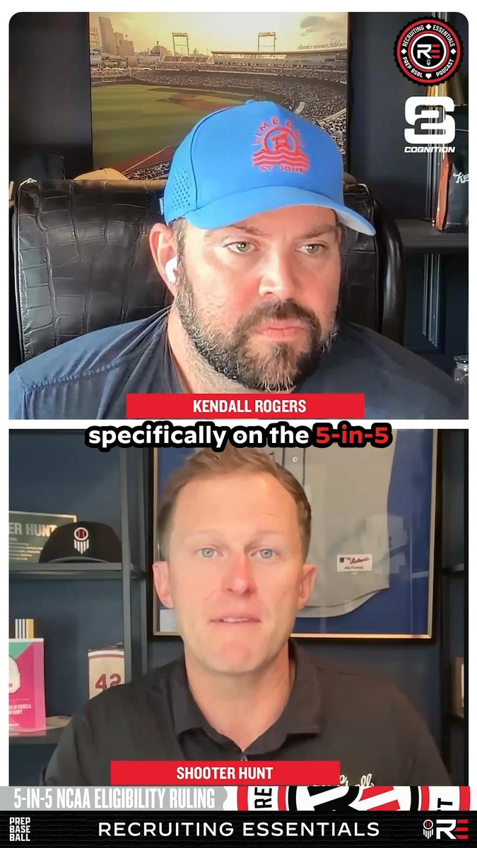 "I think you are about to see a big time shift into the high school player" Kendall Rogers of D1Baseball breaks down how the proposed 5-in-5 eligibility ruling could lead to market corrections in how rosters are constructed 👀 Full Episode 🔗: | S2 Cognition