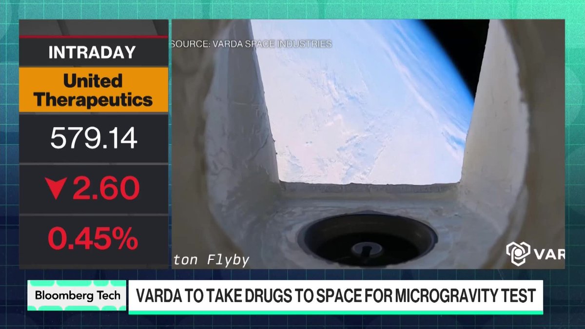 Varda Space's success in crystallizing an HIV drug in orbit is the "tip of the iceberg" for more pharmaceutical manufacturing, according to CEO Will Bruey