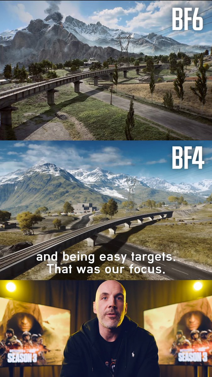 Built from the BF4 classic, redesigned for BF6 gameplay. What’s different in Railway to Golmud: 🚂 Active train across the map 🪖 More cover + new flank routes ✈️ Expanded air combat in larger valleys 🎯 More self-contained objectives