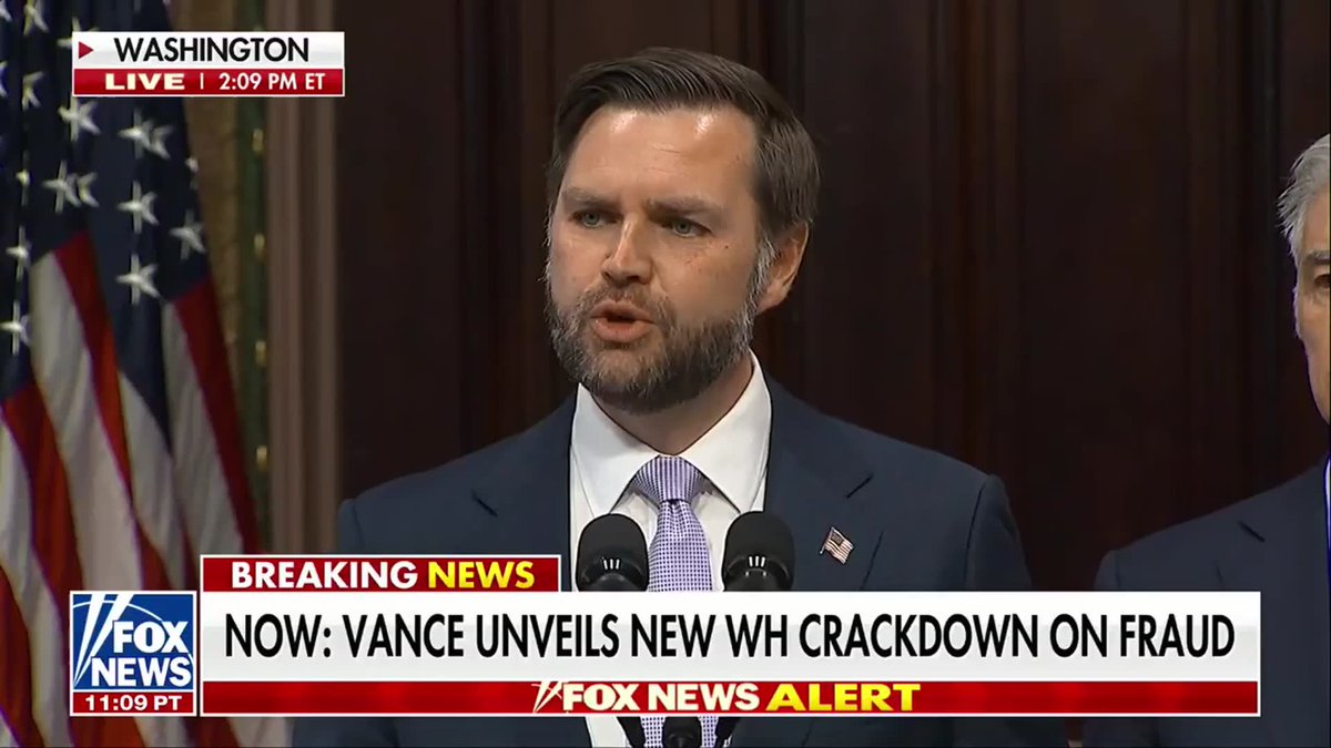 JUST IN: Vice President JD Vance reveals how fraudulent healthcare providers are taking advantage of patients and exploiting the American taxpayer: "You have people who've been prescribed medications that they don't even need. “Sometimes they've had drugs put into their bodies that they don't need because fraudsters have actually encouraged false prescriptions and false administration to medications.” “It's a defrauding of the American taxpayer, but it's a violation of the trust that should exist between every American and the people who prescribe the medications."