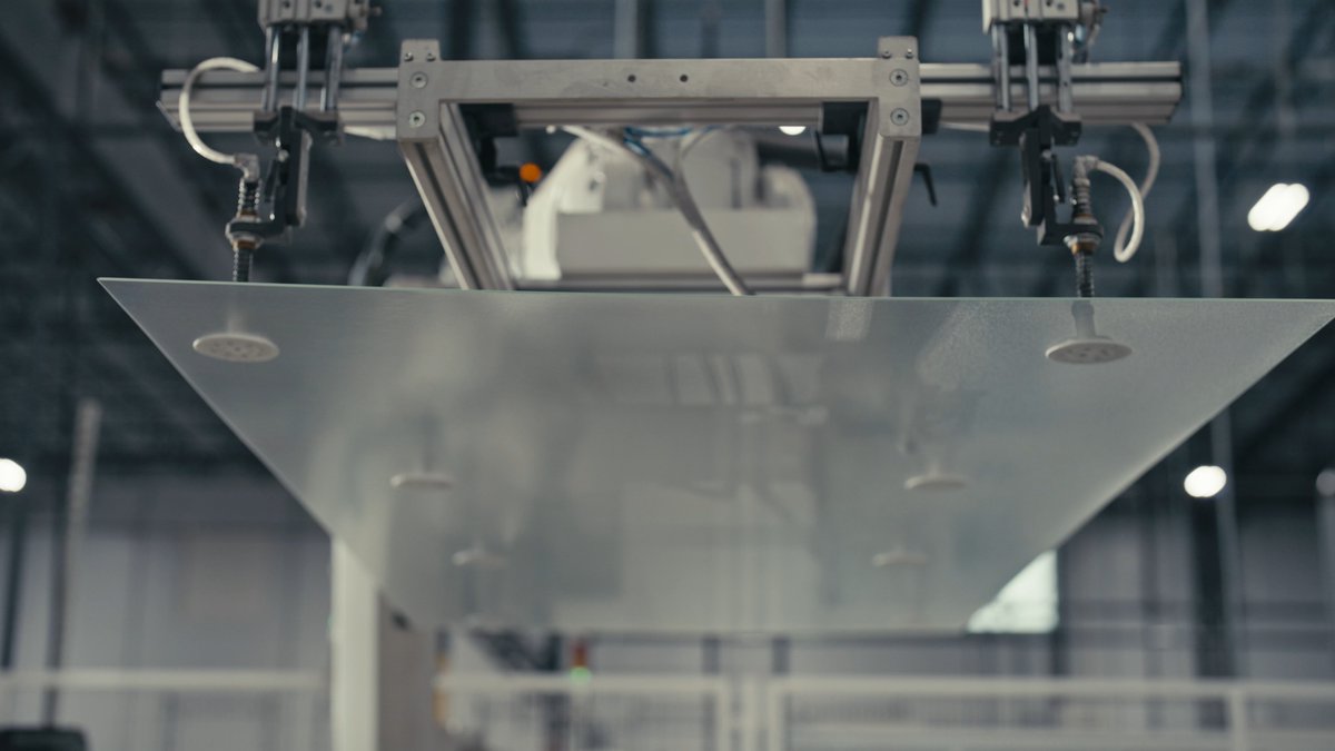 What goes into building a high-performance solar panel? It starts with ultra-clear solar glass engineered to maximize light transmission and protect every cell beneath it. Before production even begins, each sheet is automatically inspected and flex-tested to ensure durability on the line and in the field. This is Stage 1 of how we manufacture solar panels at T1.