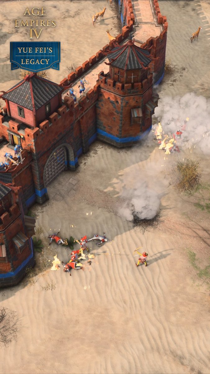 🔥Rain of Fire gives you an explosive advantage by giving Keeps and Stone Wall Towers a grenade attack against nearby units! Overwhelm your enemies with Jin Dynasty Technology in Yue Fei's Legacy, available now:
