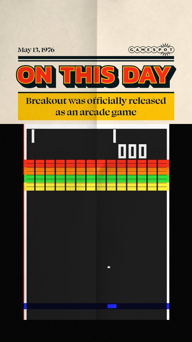 Arcade classic Breakout is now 50 years old 😱