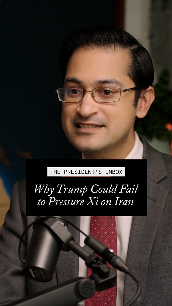 “The reality is the U.S. did fight a trade war with China just last year, and I think depending on how you look at it, lost not just once but twice… so if the pressure campaign didn’t really work there, the question is will it work now over Iran?” says CFR expert Rush Doshi, questioning whether President Trump has the leverage to pressure China on the Iran war. Watch or listen to the latest episode of The President’s Inbox wherever you get your podcasts.