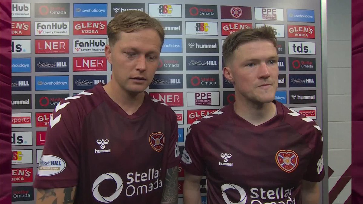 🗣️ “Nice to get the job done. On to a big one on Saturday.” 🗣️ “Still in our hands.” Frankie Kent & Blair Spittal reflect on Hearts’ win over Falkirk and look ahead to Saturday’s 𝘁𝗶𝘁𝗹𝗲 𝗱𝗲𝗰𝗶𝗱𝗲𝗿 against Celtic, live on Sky Sports ⤵️