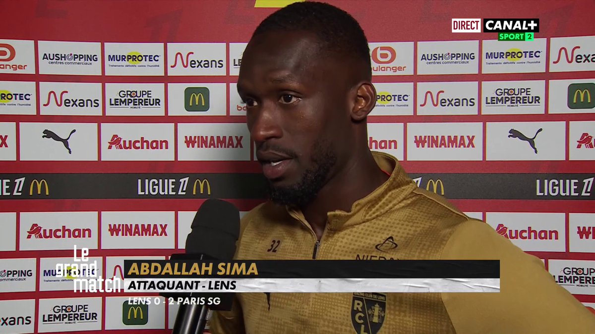 🎙️ Déçu par la défaite lors du dernier match à domicile, Abdallah Sima 🇸🇳 retient malgré tout la belle saison réalisée par le RC Lens ❤️💛