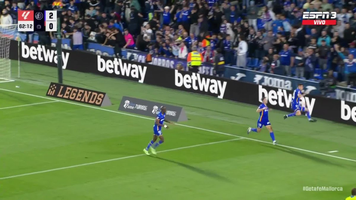 🇺🇾🔥 DOBLETE de Martin Satriano para darle la victoria a Getafe 3-1 ante Mallorca. TREMENDA temporada del uruguayo 🔝