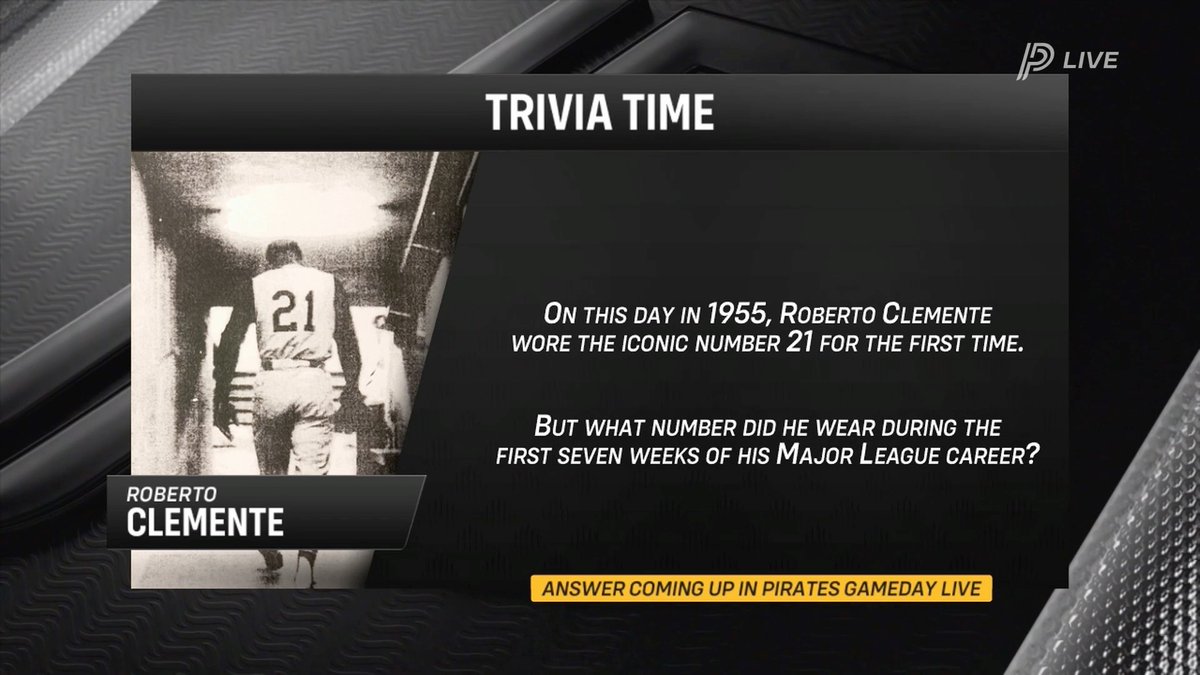 What number did Roberto Clemente wear for the first seven weeks of his MLB career? 🤔 Drop your answers in the comments 👇
