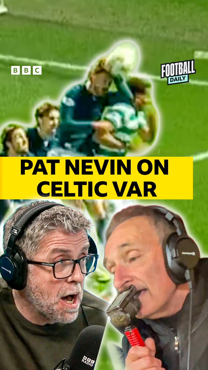 “IT'S HIT HIS HEAD!” 🤯😡 Pat Nevin &amp; Mark Chapman left stunned by Celtic’s controversial last-minute penalty #BBCFootball