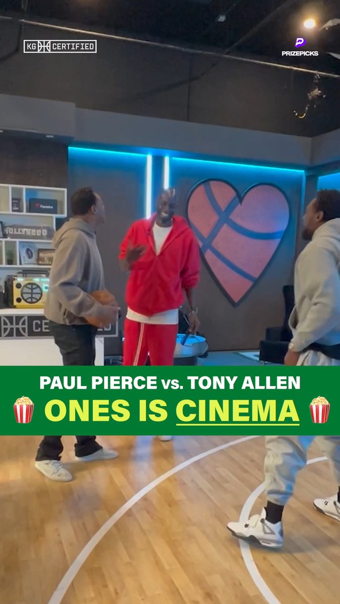 Paul Pierce &amp; Tony Allen goin' heads up in the studio for $10,000 STILL has us in stitches 🤣 Who you got in a game to 11 tho? 🤔 👀