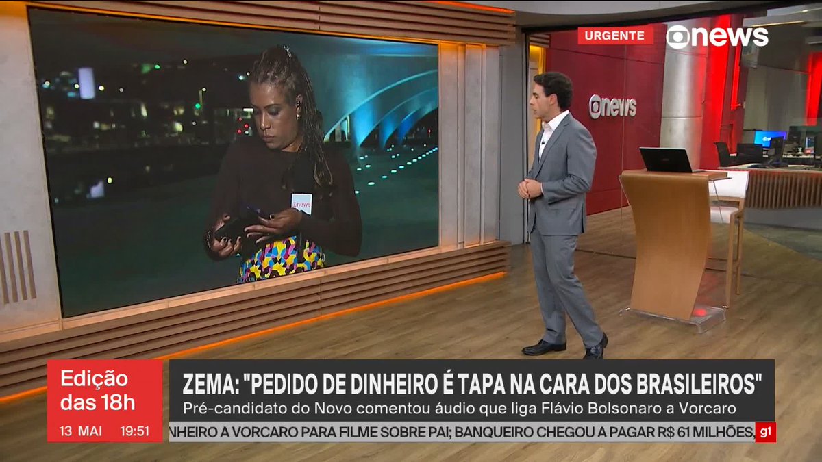 Zema diz que pedido de dinheiro de Flávio Bolsonaro a Vorcaro para financiamento de filme "é imperdoável" e "um tapa na cara dos brasileiros de bem". ➡️ Assista à #GloboNews: #Edição18