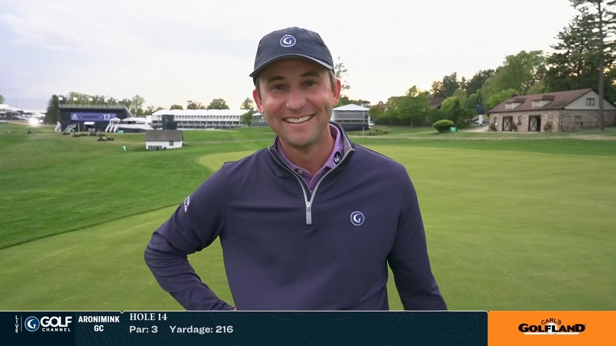 MAJOR MASTERCLASS IN SESSION Smylie Kaufman 🔥🎯 Smylie hits an absolute beauty from the 18th fairway to FIVE FEET Live From the PGA Championship at Aronimink