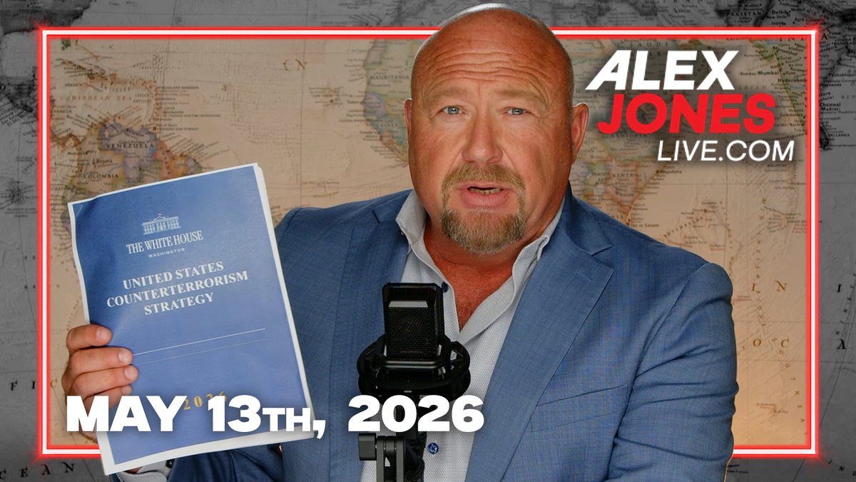 MUST-WATCH WEDNESDAY FULL SHOW: Trump’s Terrorism Czar Just Labeled Tucker & Nick Fuentes As Domestic Terrorists! Pro-War Neocons Throw Trump Under Bus, Say Iran War Is Lost & US In Checkmate! PLUS, King Charles Announces Mark Of The Beast To Be Implemented UK-Wide! Renowned Economist Kirk Elliott Joins Alex Jones To Break Down What Losing The World Reserve Currency Status Would Look Like For The Collapsing US Dollar As Warren Buffett Warns Of Runaway Inflation & Bankruptcy! Jay Dyer Hosts The Final Hour Of The Alex Jones Show & Reveals Leaked Sex Ops! — 5/13/26