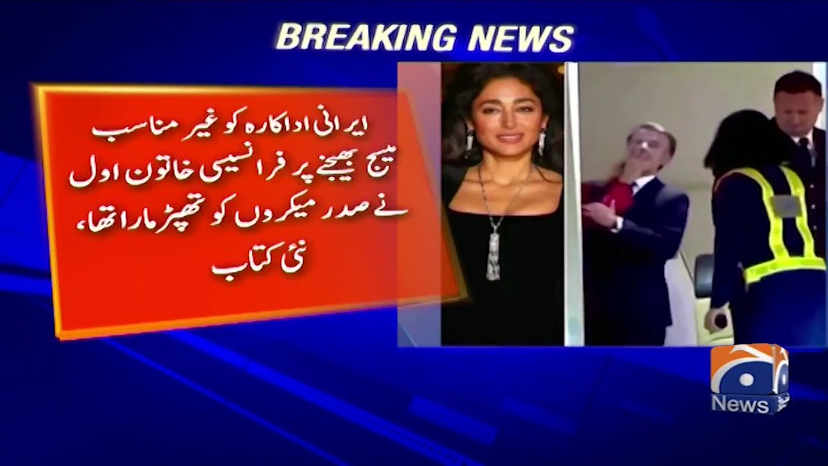 ایرانی اداکارہ کو غیر مناسب میسج بھیجنے پر فرانسیسی خاتونِ اول نے صدر میکرون کو تھپڑ مارا تھا، نئی کتاب