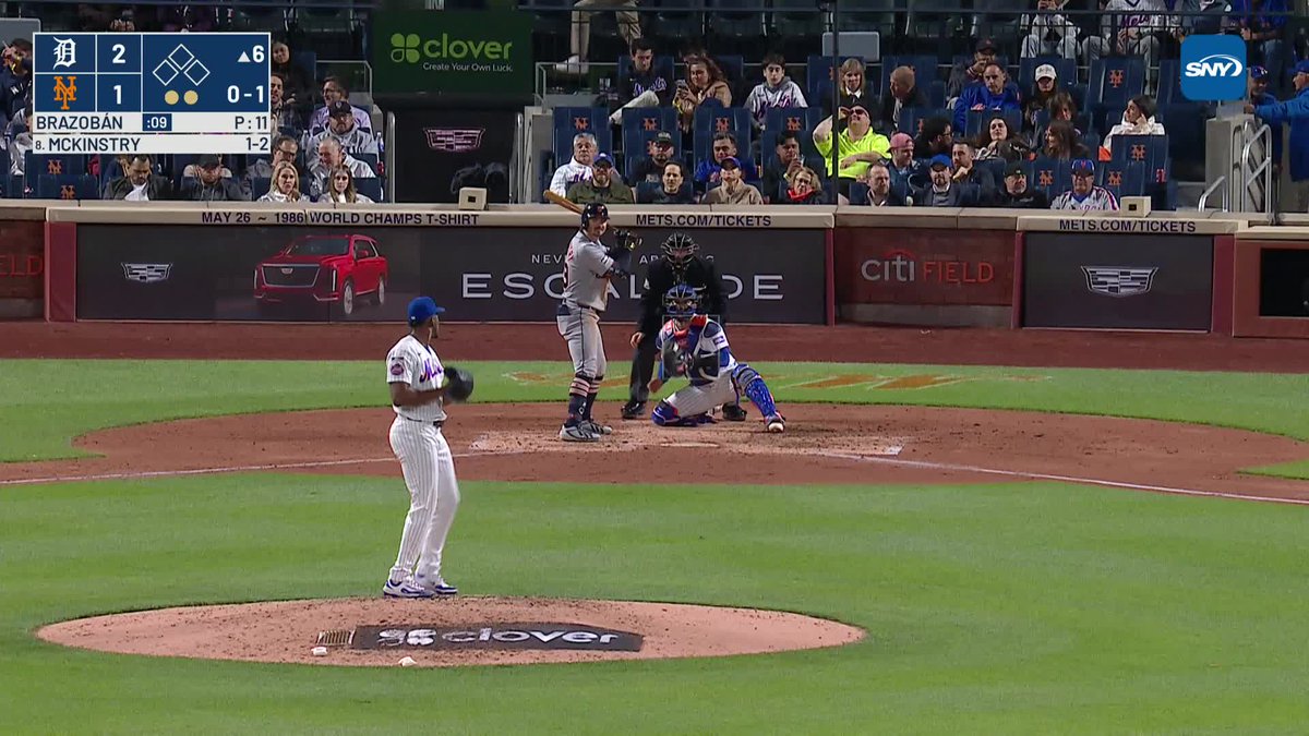 Zack McKinstry is ruled safe after Mark Vientos couldn't get the out at first after bobbling a gorunder. McKinstry was picked off on the very next pitch.