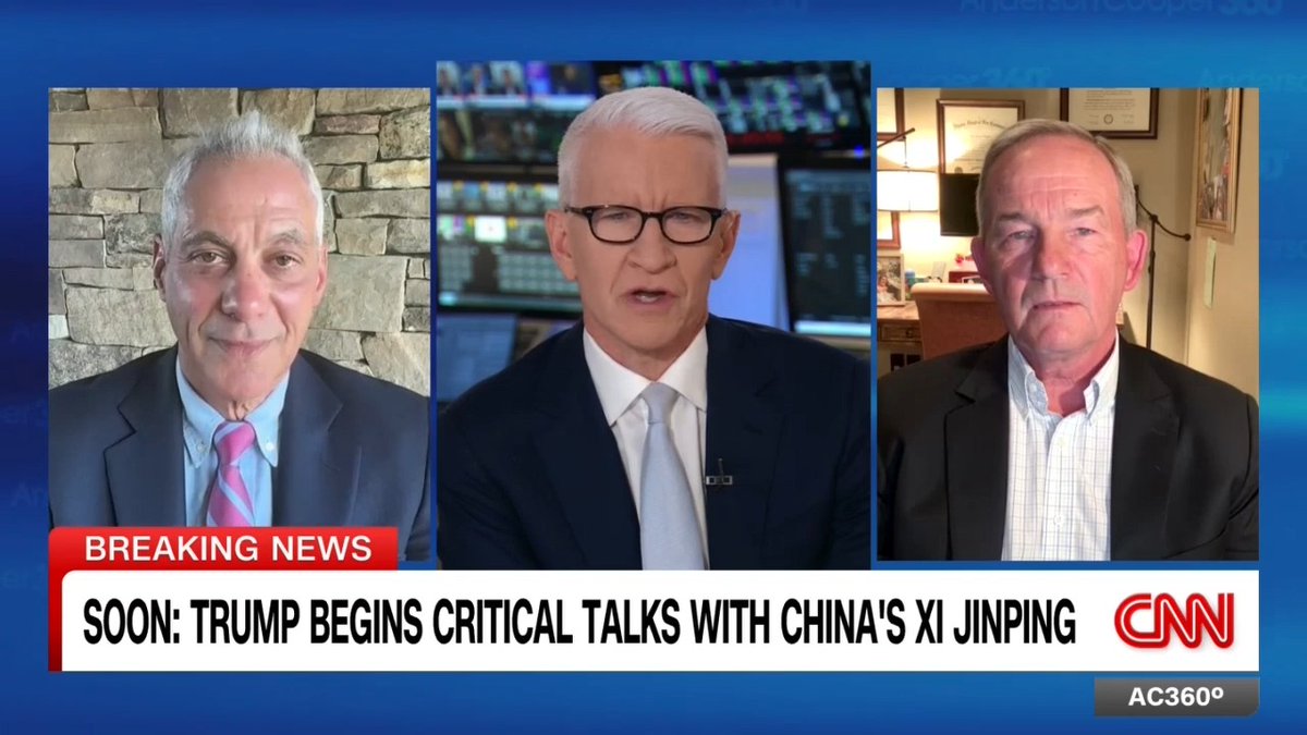President Trump is set to begin critical talks with Chinese leader Xi Jinping, even as the Iran war threatens to overshadow the visit. "You have a President who's thinking short term, Xi is thinking long term," says former U.S. Ambassador to Japan Rahm Emanuel.