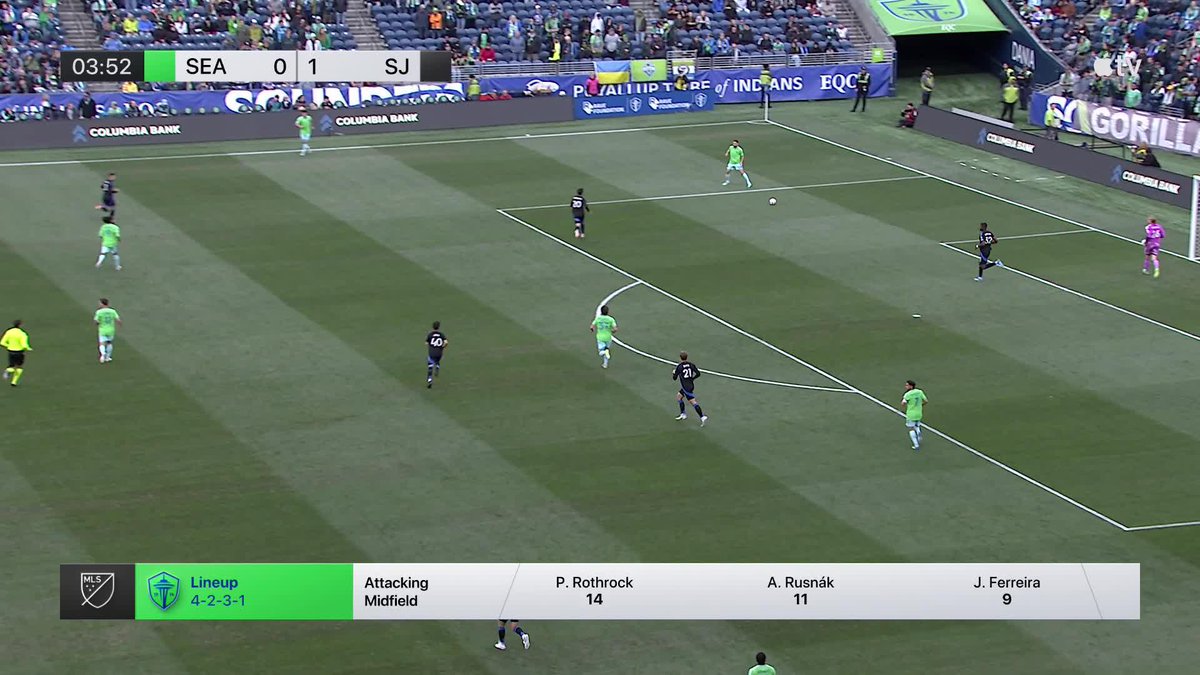 Nick Fernandez puts San Jose Earthquakes ahead in the first two minutes! 😮 📺 Apple TV: