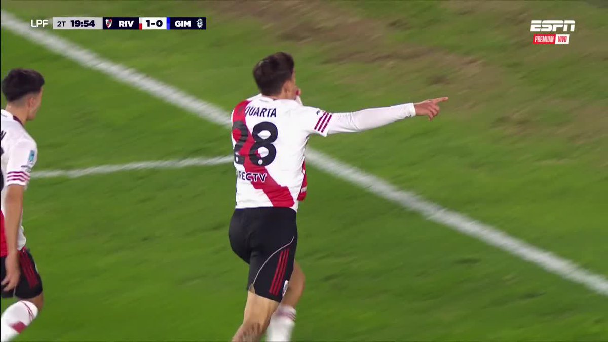 Gran jugada de Martínez Quarta conduciendo desde su campo, combinación con Freitas y cabezazo del Chino para poner el partido 2-0 🤍❤️🤍💪