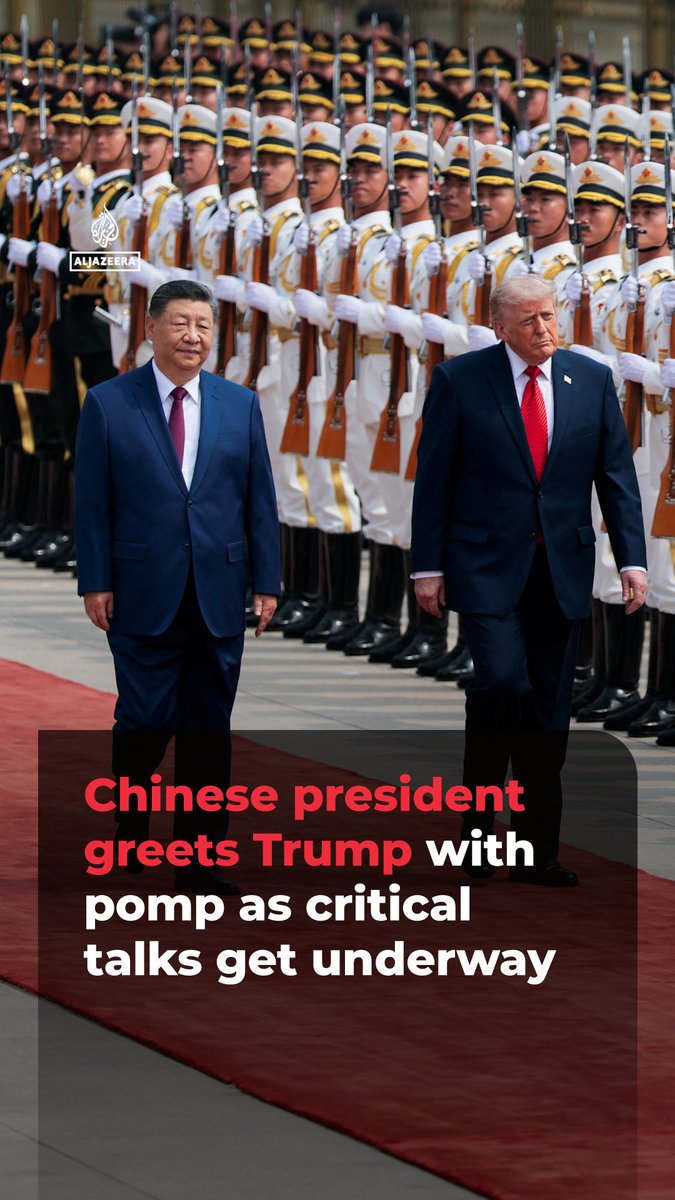 Chinese President Xi Jinping is welcoming US President Donald Trump to Beijing for high-level talks during a two-day visit focused on tariffs, tech rivalry, Taiwan and the US-Israeli war on Iran.