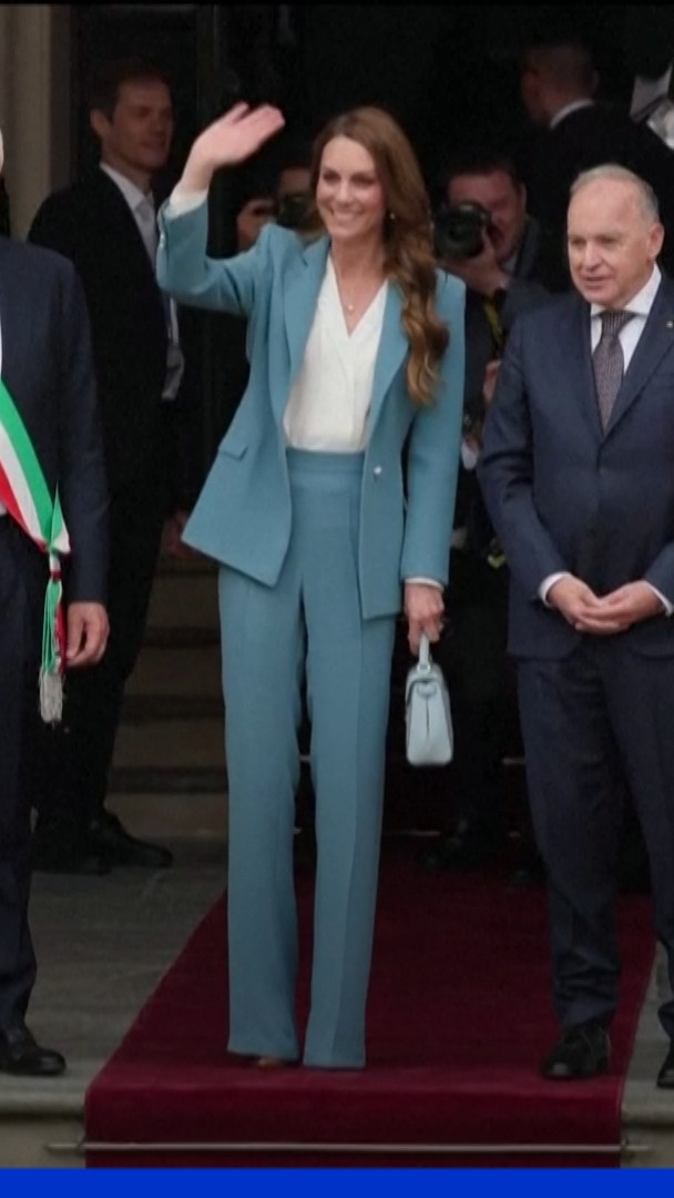 🇮🇹 | La princesa Kate en Italia para su primer viaje oficial al extranjero desde el diagnóstico de su cáncer.