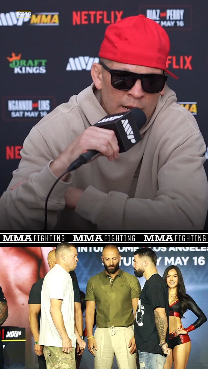 Nate Diaz says Mike Perry could have started beef with him if he wanted before their fight on the #RouseyCarano card: "I don't fake no beef. … If anybody wants a problem, they could have it."
