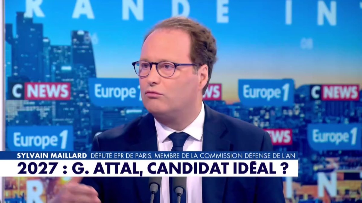 "Si nous devons avoir un candidat, c'est Gabriel Attal qui sera notre candidat" assure Sylvain Maillard #LaGrandeInterview #Europe1