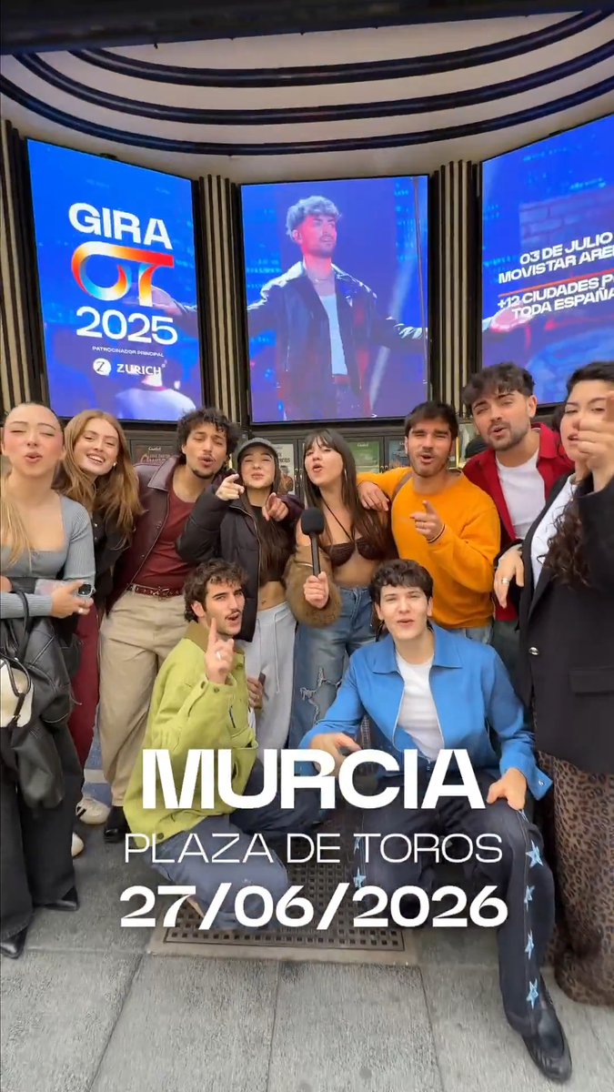 Nuestra cabeza ya solo está pensando en que llegue YA el 27 de JUNIO para estar en MURCIA en la #GiraOT2025 😮‍💨 ¿Qué tenemos que comer si o si en vuestra tierra? 👉🏻