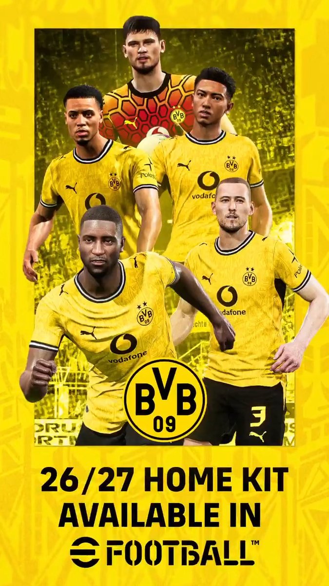 🟡⚫ BVB's 26/27 Home Kit has arrived. #eFootball