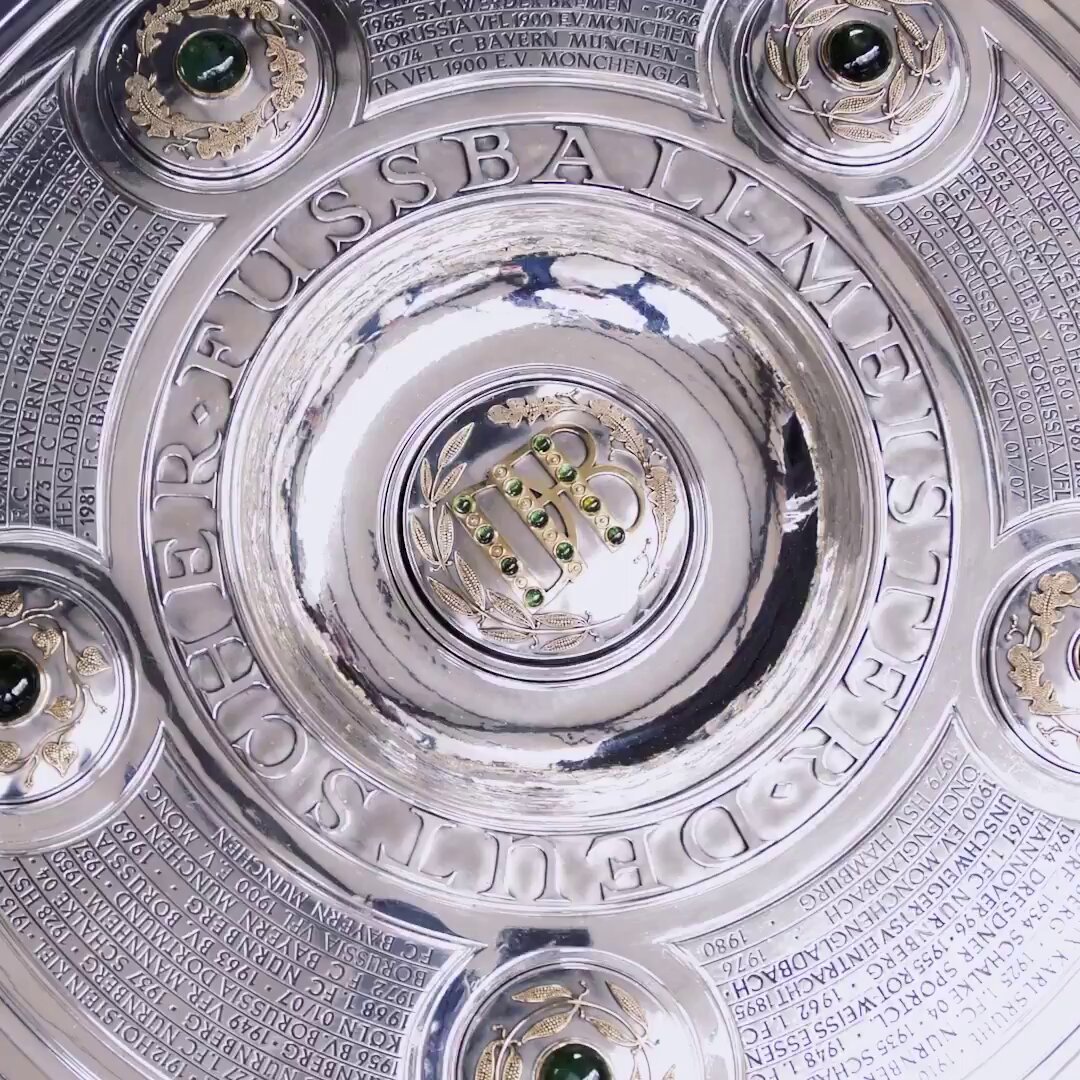 Bayern's name has been engraved on the Meisterschale ahead of Saturday's trophy handover ceremony 🏆
