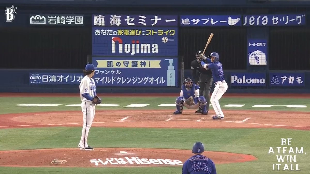一死満塁のピンチを迎えるも、鋭い変化球で二者連続三振👍👍 #入江大生 選手がピンチを切り抜ける👏👏👏 4回表 DB 0 - 0 D #baystars