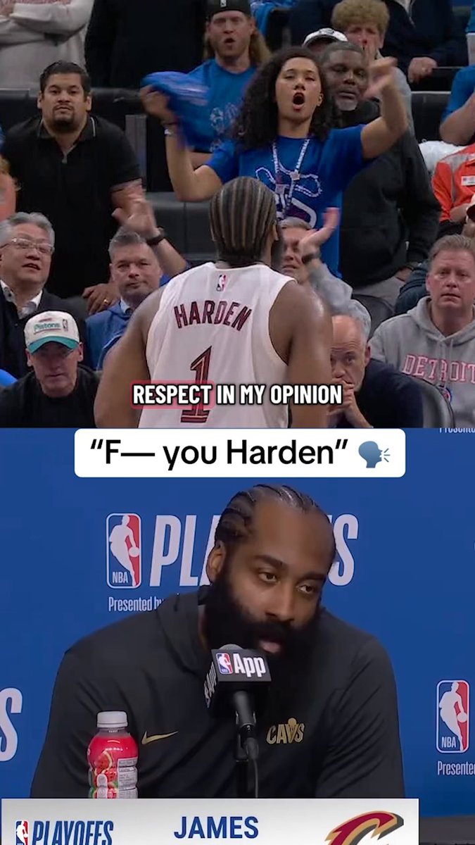 Detroit fans started this chant in OT while James Harden was at the free throw line.