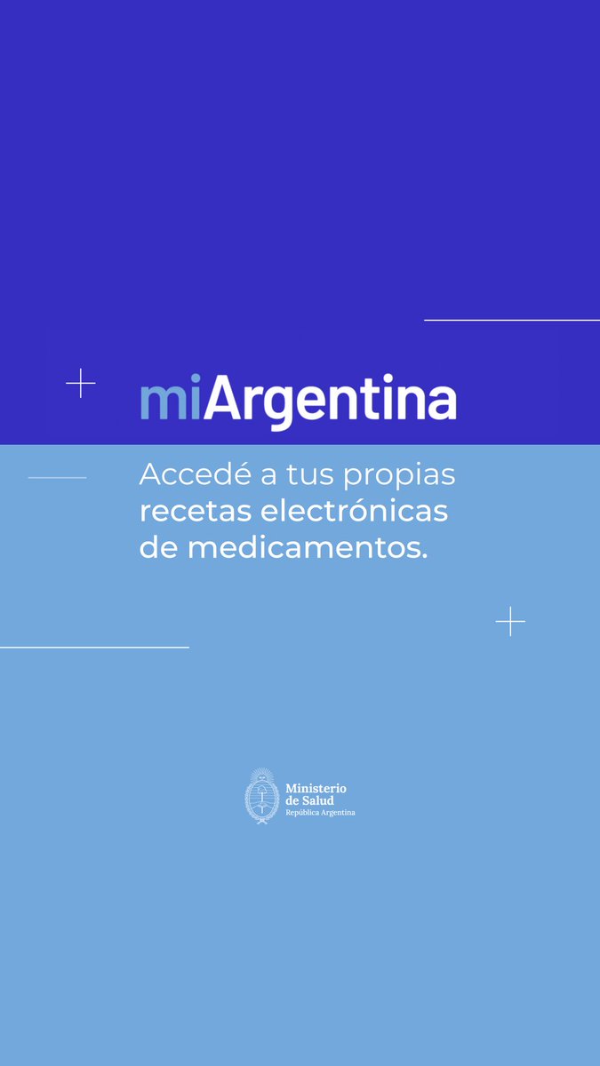TUS RECETAS ELECTRÓNICAS, SIEMPRE CON VOS Ahora, cada ciudadano puede consultar las recetas electrónicas de medicamentos de manera simple y segura en su celular, a través de la app Mi Argentina o el sitio web. Esta nueva funcionalidad permite ver las recetas emitidas a nombre de cada persona durante los últimos 60 días, dentro de su período de validez. La medida forma parte de la digitalización del sistema que estamos implementando para que acceder a medicamentos, estudios y prácticas sea cada vez más ágil, simple y seguro.